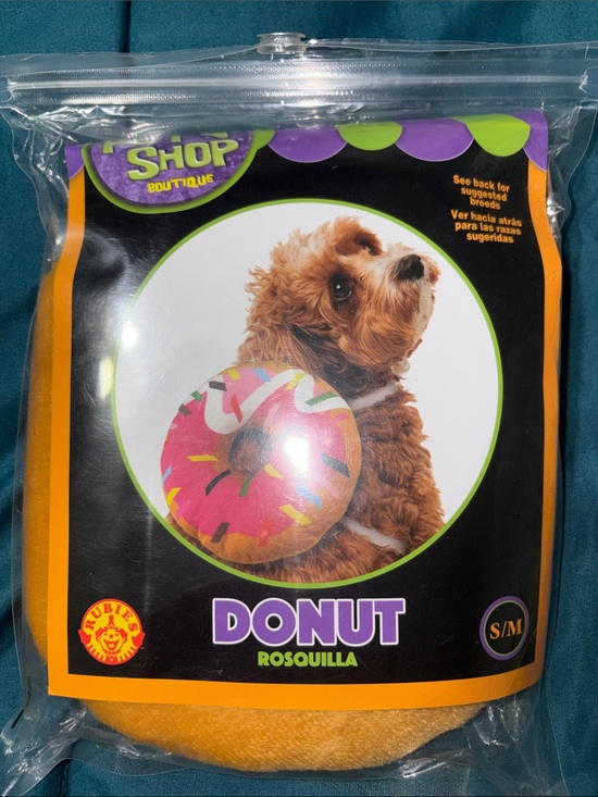 Rubie's Other - Rubie's Donut Doggy - Donut Dog Costume Pink Icing w/ Multicolor Sprinkles - S/M